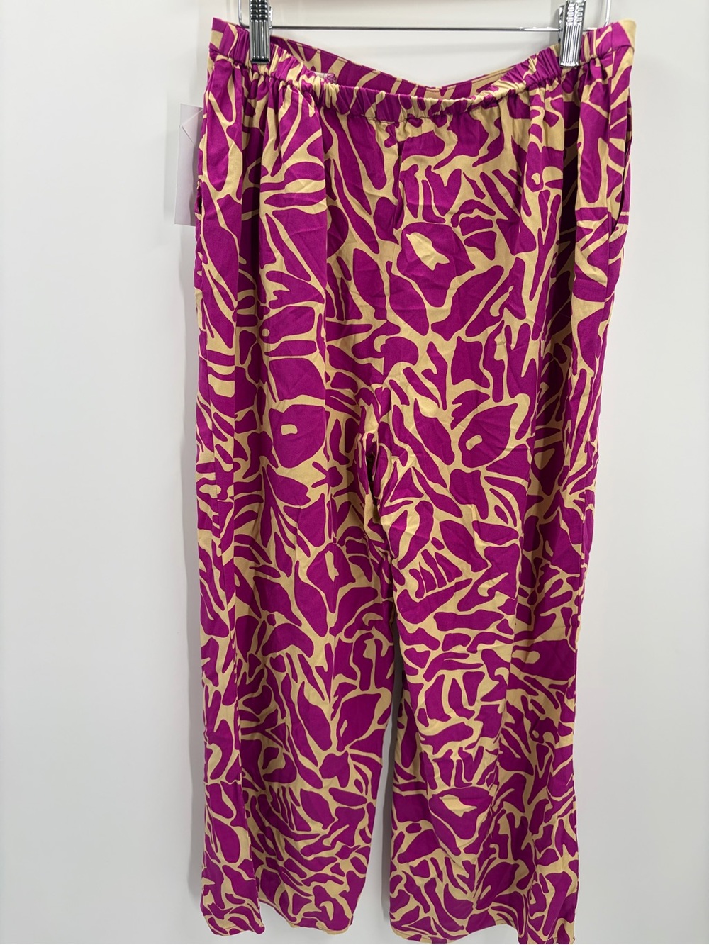 NWT Nordstrom Rack Abstract Graphic Print Palazzo Wide Leg Pants M - Picture 2 of 9